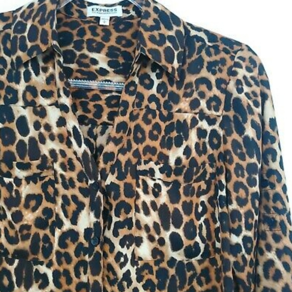 Express Leopard Print Top - Picture 5 of 6
